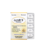 Probiotiques LactoBif 5 Billion CFU 8 Souches 60 Capsules (5 Lactobacilles et 3 Bifidobactéries)